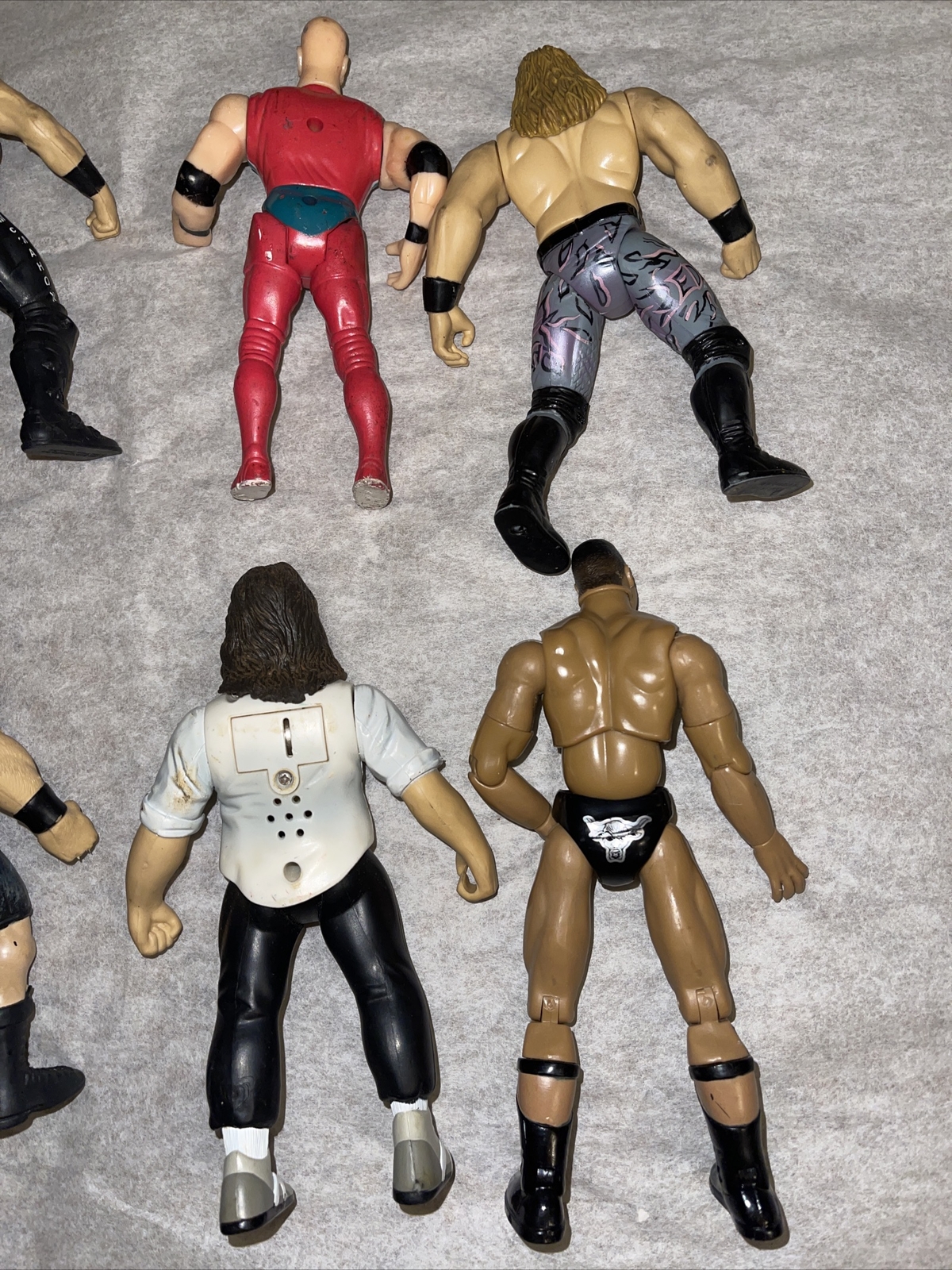 VTG Jakks WWE Wrestler Action Figures Wrestling Set Lot of 8 Late 90s
