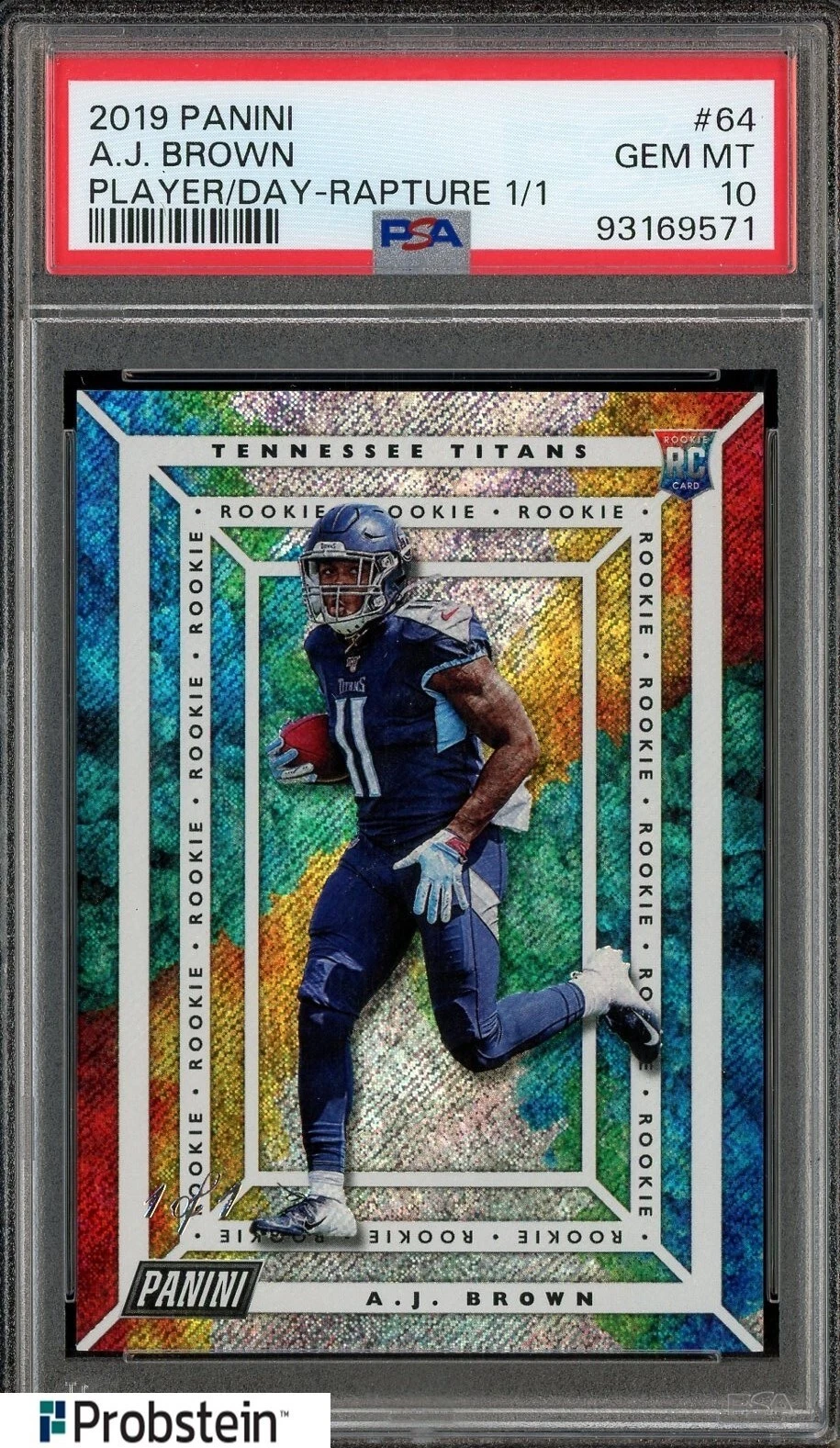 AJ Brown Panini Player of the Day #64 Rapture 1/1