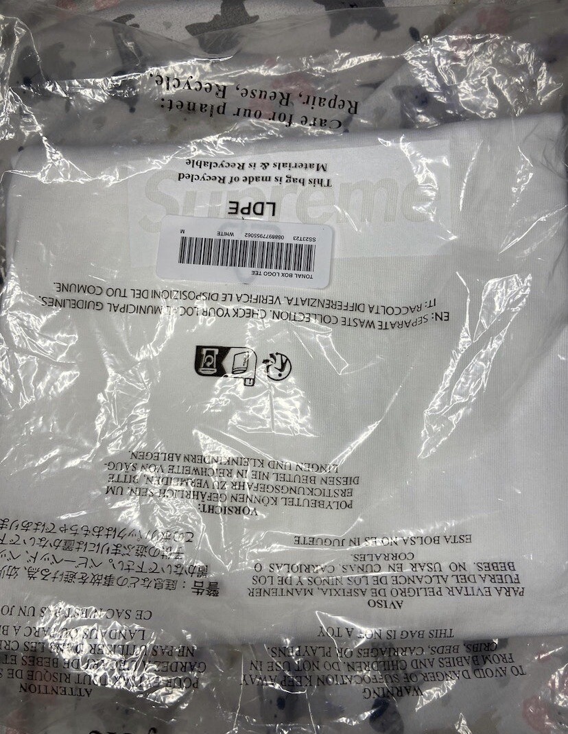 Supreme Tonal Box Logo Tee [White - Size M] | eBay