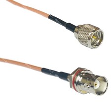 RG316 MINI UHF MALE to BNC FEMALE SM BULKHEAD RF Cable Rapid-SHIP LOT