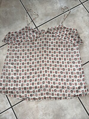 Mango Casualwear, Spaghettiträger-Top, Gr. S, Muster, Gebraucht- Sehr Gut