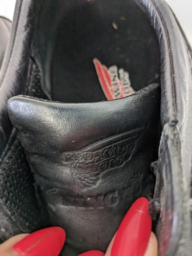 Red Wing 6633 Work Steel Toe Safety Shoes Black Leather Mens US 9.5 Boot - 第 7/11 張圖片