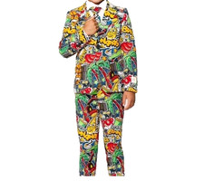 Opposuits Boys Size 16Y Street Vibes Full Suit Jacket Pants Tie