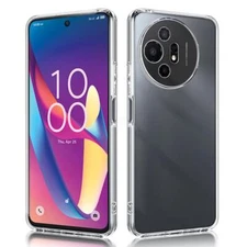 For TCL 50 XL 5G Slim Hard TPU Gummy Case Hybrid Translucent Cover Bumper Clear
