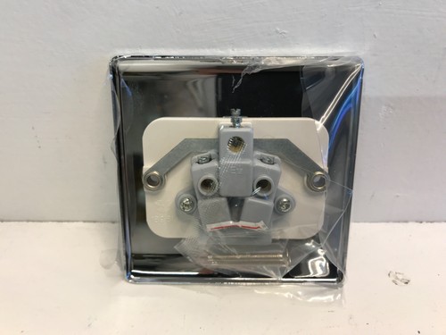 5 x Wilts Slim Profile 2A Round Pin Unswitched Plug Socket Polished Chrome (215) - Picture 2 of 4