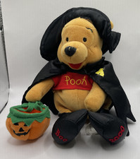 Disney Store Winnie the Pooh-Halloween Witch-Witch Pooh-8  Bean Bag Plush 2000