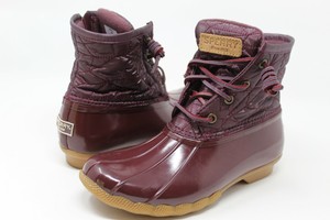 wine sperry duck boots
