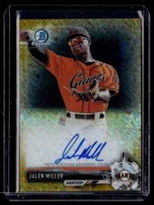 2017 Bowman Chrome Prospect Autographs Gold Shimmer Jalen Miller Auto 19/50 San