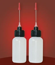 Two 1 OZ bottles with stainless steel needle tip dispenser for Wristwatch Oil