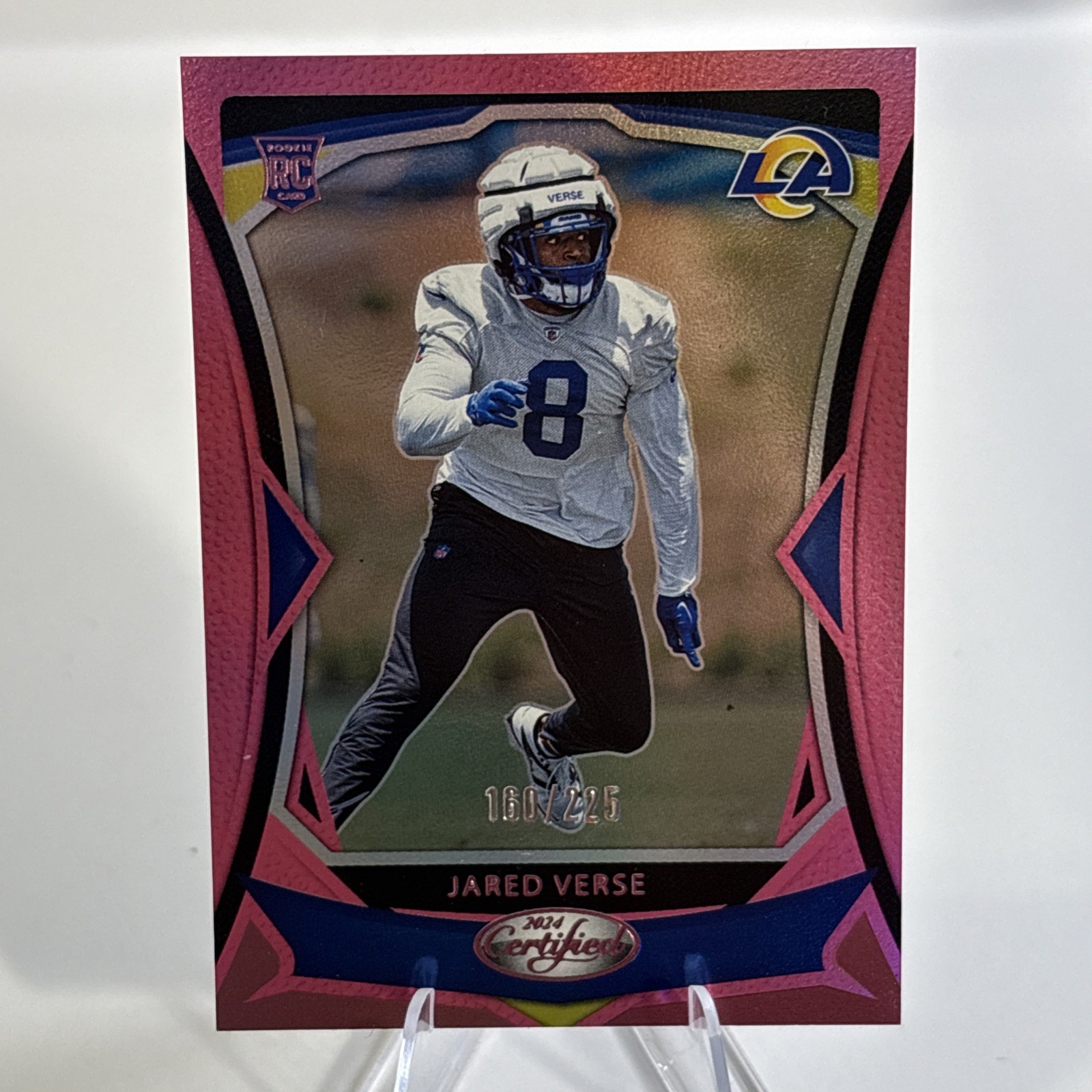 2024 PANINI CERTIFIED - JARED VERSE - ROOKIE - PINK MIRROR RC /225 #114