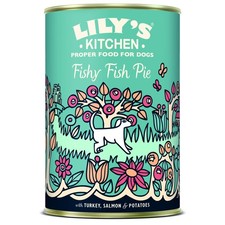 Lily's Kitchen Grain Free Fishy Fish Pie with Peas Dog Food Tins - 6 x 400g