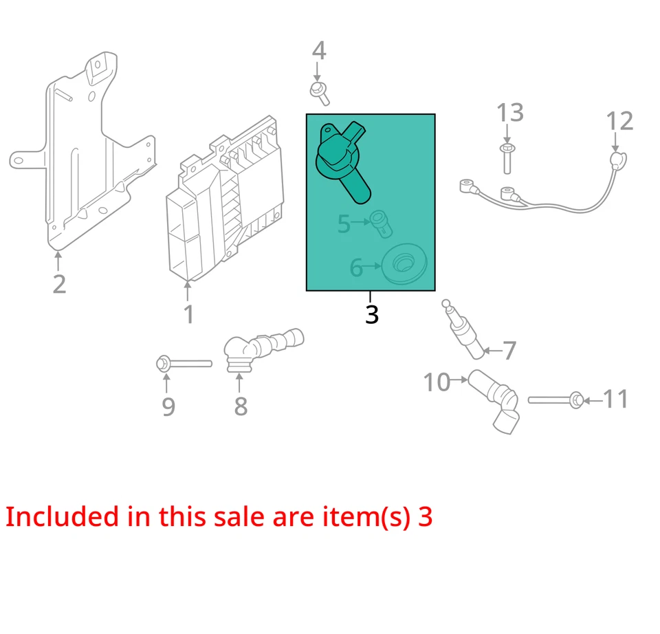 Lincoln MKZ 2007-2016 paquete de encendedor de bobina de encendido JLQS6 Foto 3 de 4