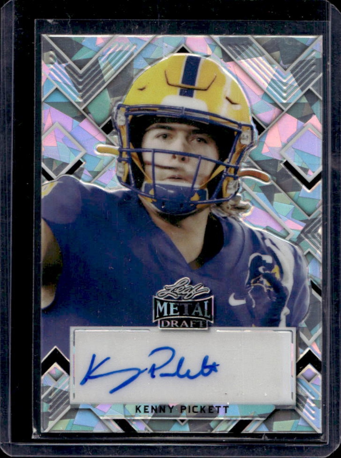 Kenny Pickett Leaf Metal Draft Portrait Autographs #PAKP1 Silver Crystal