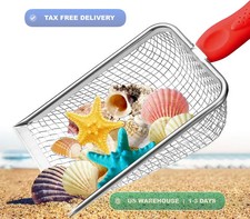 Beach Mesh Shovel,Sand Sifter Tool for Shell Collecting with Durable Mesh Net -