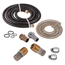 Gummi Saugschlauch Auslauf - Spiralschlauch + Edelstahl Saugkorb für Dieselpumpe