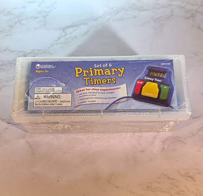 Learning Resources Primary Timers Set of 6 Multicolor LER 8136