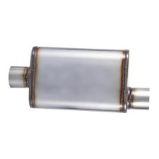 Exhaust Muffler Universal Overall Length 20 409 Stainless 2.25 Inletoutlet