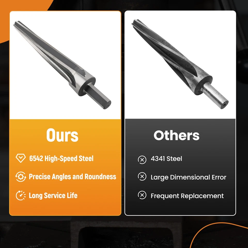 Tapered Ball Joint Tie Rod Reamer For 7 Degree, 1.5" Per Foot - Image 2 of 4