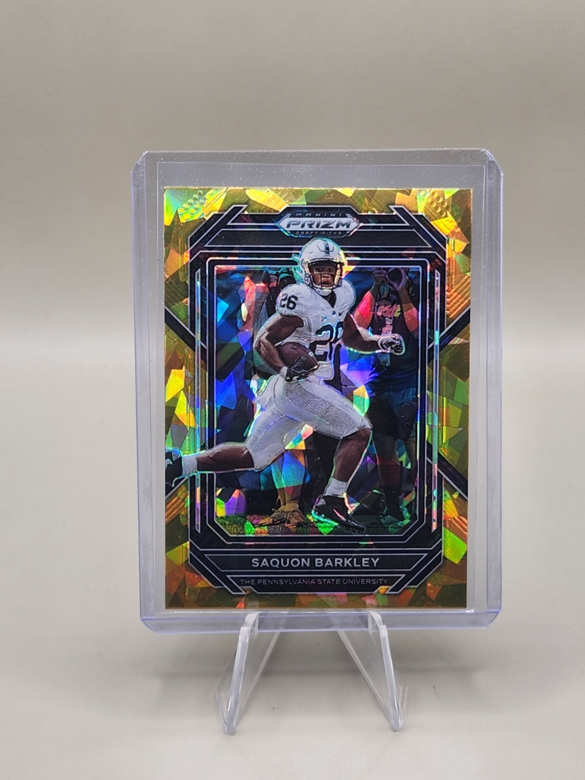 2023 Panini Prizm Draft Picks - Saquon Barkley #87 Gold Ice Prizm