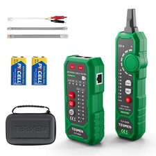 TESMEN TLP-900AR Network Cable Tester, RJ11 RJ45, for CAT5/6/POE/STP, Green