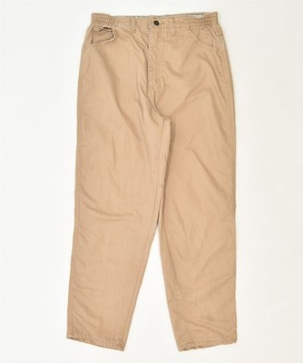 Lee Damen schmale Freizeithose US 12 XL W32 L30 beige Baumwolle klassisch SO57