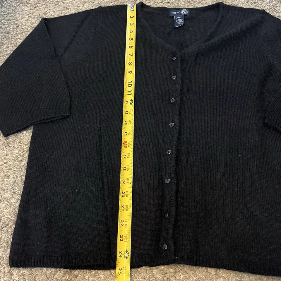 Cárdigan Venezia Jeans Mezcla Angora Para Mujer 18/20 Negro Vintage Años 90 Y2K Foto 2 de 4