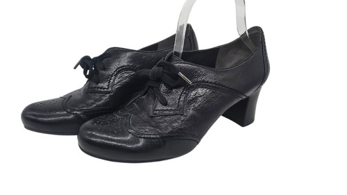 Zapatos Naturalizer Jodell Años 40 Estilo Cuero Negro Tacón Oxford Con Cordones Talla 9 - Imagen 4 de 11