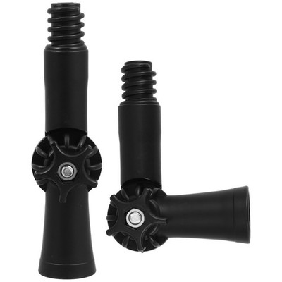 2pcs Rotatable Angle Adapter for Cleaning Tools Extension Pole Black