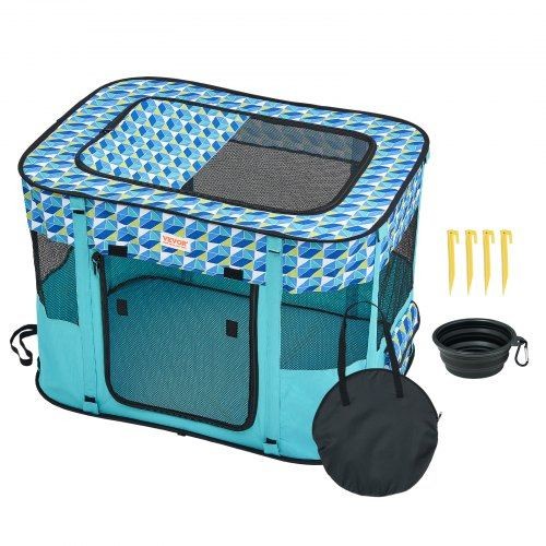 32-Inch Foldable Dog Playpen Portable Pet Crate Kennel for Indoor Outdoor Use