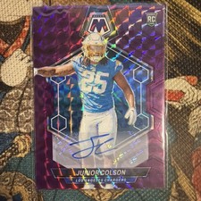 2024 Panini Mosaic #361 Junior Colson Rookie Autographs Mosaic Purple #/49
