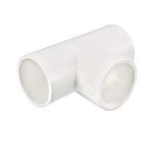 40mm Slip Tee PVC Pipe Fitting, T-Shaped Coupling Connector 2Pcs