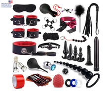 Bondage  Restraint Kit, 34-Piece Adult Couples Accessories, Body-Safe