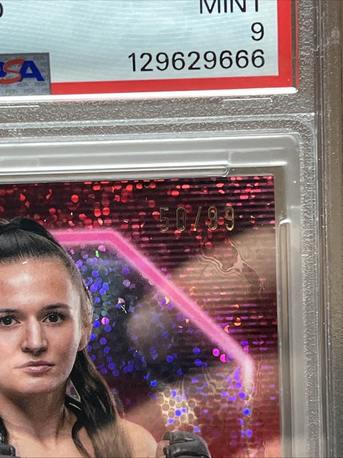 2025 Topps Midnight UFC - Erin Blanchfield Twilight /99 PSA 9 POP 1 view 2