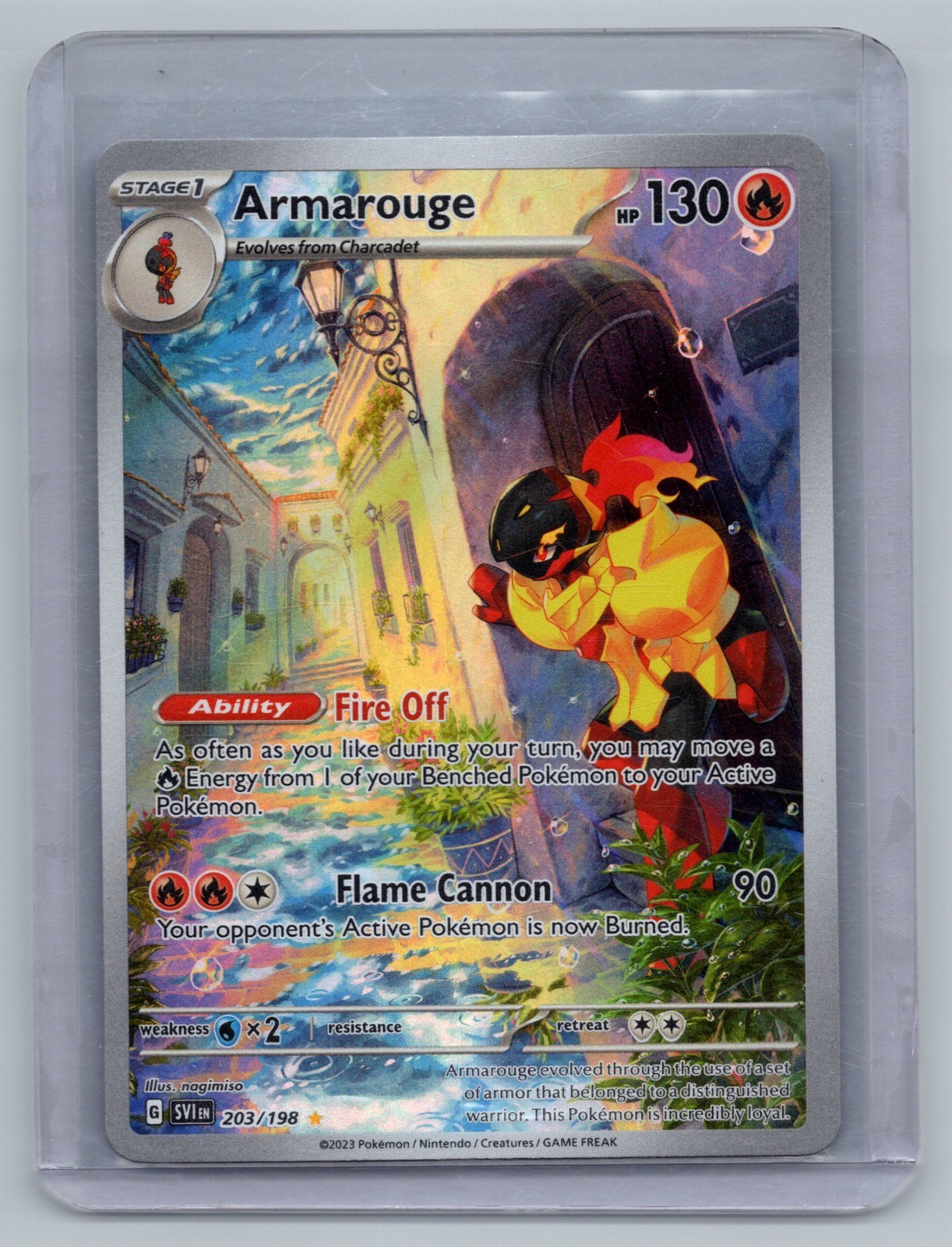 Armarouge 203/198 Illustration Rare Scarlet & Violet Pokemon Holo NM