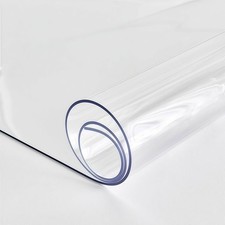 3mm Clear PVC Table Protector Cover Wipeable Tablecloths for Dining Room Tables