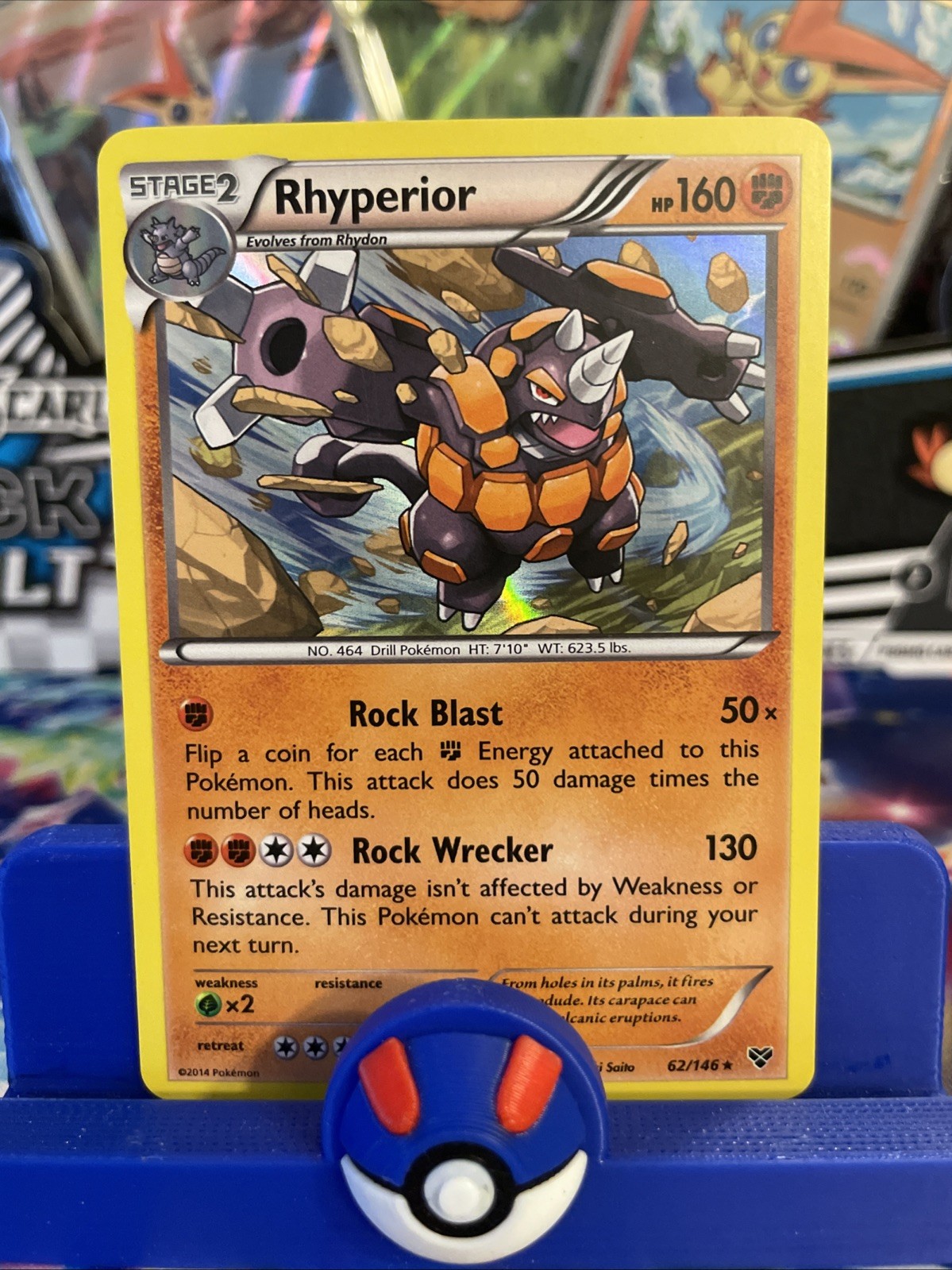 2014 Pokemon Rhyperior Holo XY Base Set 62/146 - NM