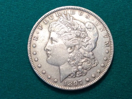 1897 P Morgan Silver Dollar In Extra Fine Condition