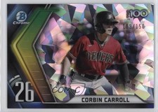 2022 Bowman Chrome Scouts Top 100 Atomic Refractor 109/150 Corbin Carroll v9t