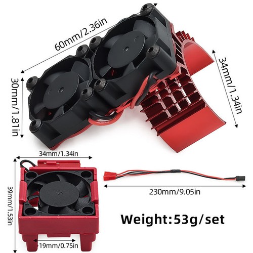 For TRAXXAS RC Car Cooling Fan VXL-3S #3340 540 Radiator Slash/Stampede 2WD 4WD - Picture 8 of 14