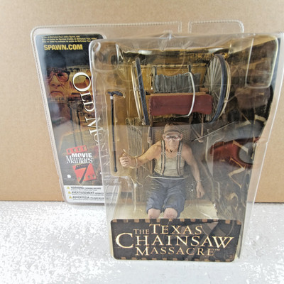 Old Monty McFarlane Movie Maniacs 7 Texas Chainsaw Massacre MOC Wheelchair NOS