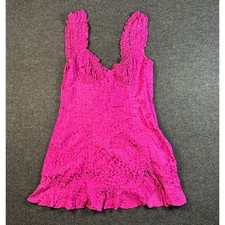 Reset Animal Print Slip Dress Women's S Pink Barbiecore Bobo Retro 90s Romantic