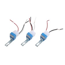 3Pcs Energy Efficient Photocell Switches 110V for Street Lights and More