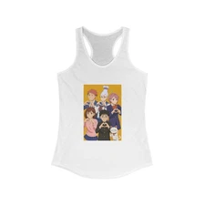 Dan Da Dan Heart Graphic Womens Racerback Tank Top | Multiple Colors, Anime Fans