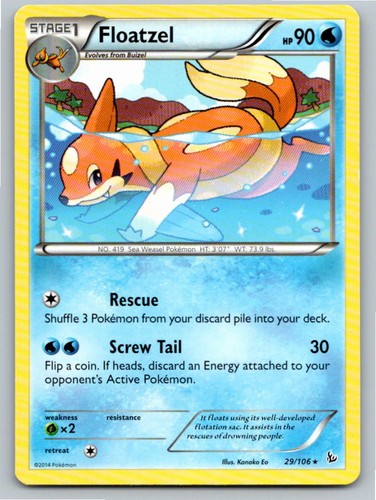 2014 POKEMON FLOATZEL FLASHFIRE 29/106 R NM A63561 FREE S&H