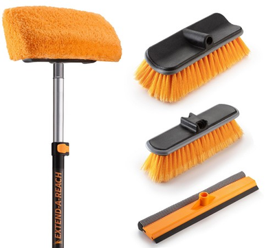 #ad 14 Foot Exterior House Cleaning Brush Set with 5 8 ft Extension Pole Vinyl... $140.64
