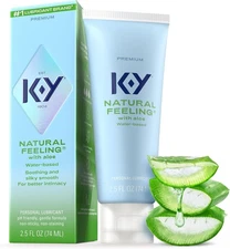 K-Y Natural Feeling with Aloe, Water Based Lube for 2.5 Fl Oz (Pack of 1)