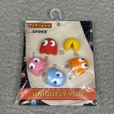 Pac-Man Crocs Jibbitz Charms 5-Pack Ghosts Blinky Pinky Inky Clyde NIP Retro