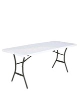 Lifetime 6ft Folding Plastic Camping Table |Portable Outdoor Picnic or BBQ Table