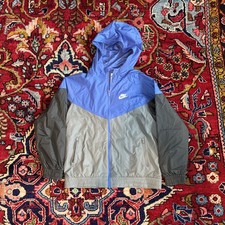 Nike Sportswear Windrunner Big Kids Hooded Repel Jacket Size XL Blue Grey Black