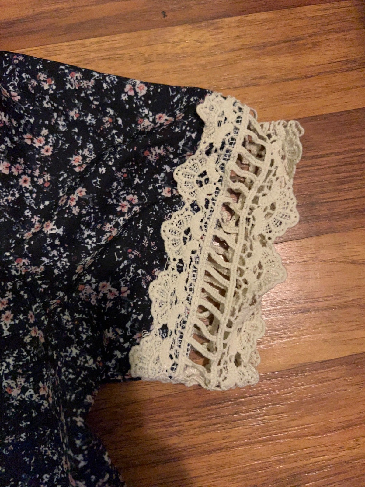 Boho Patchwork Floral Button Down Blouse Medium C… - image 10